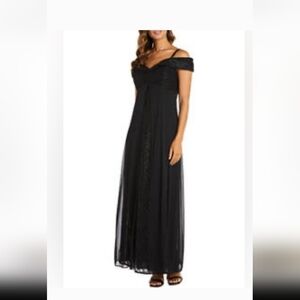 Elegant STEEL GRAY Off-Shoulder Women's Dress